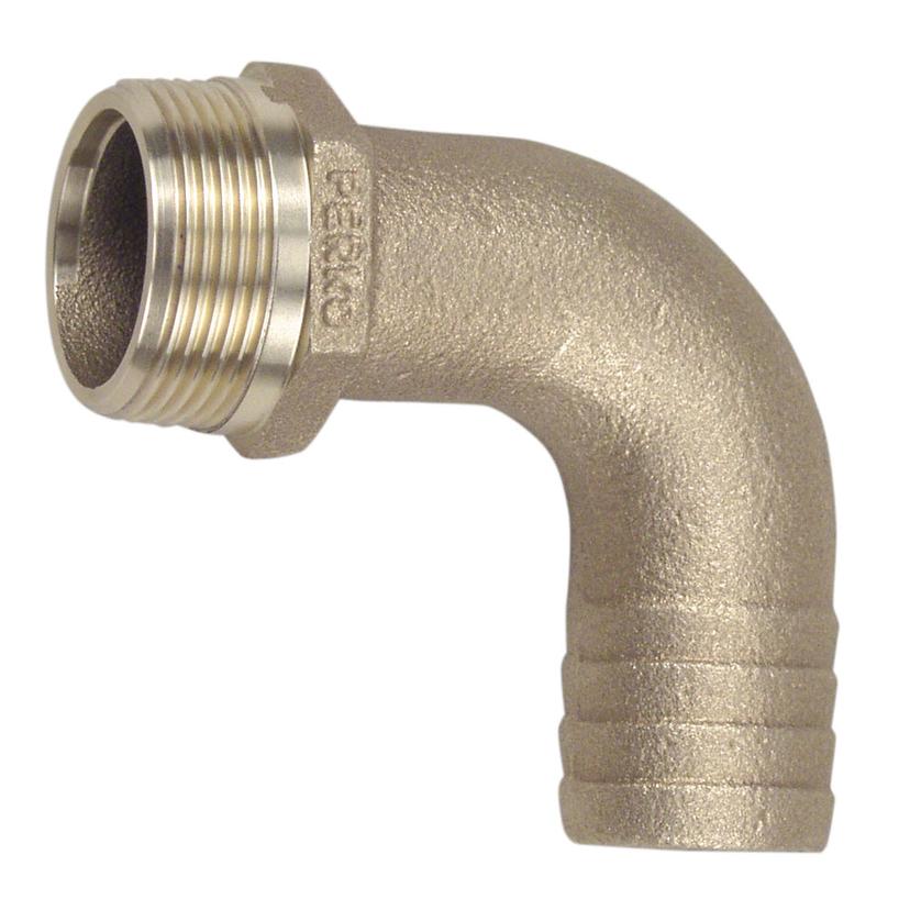 PERKO 0063DP7PLB 1-1/4 INCH PIPE TO HOSE ADAPTER 90 DEGREE BRONZE