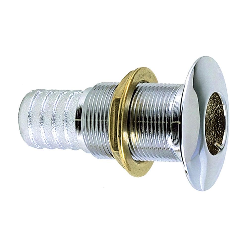 PERKO 0350006DPC 1 INCH THRU-HULL FITTING F/ HOSE CHROME PLATED BRONZE - The Twister Group Tools product