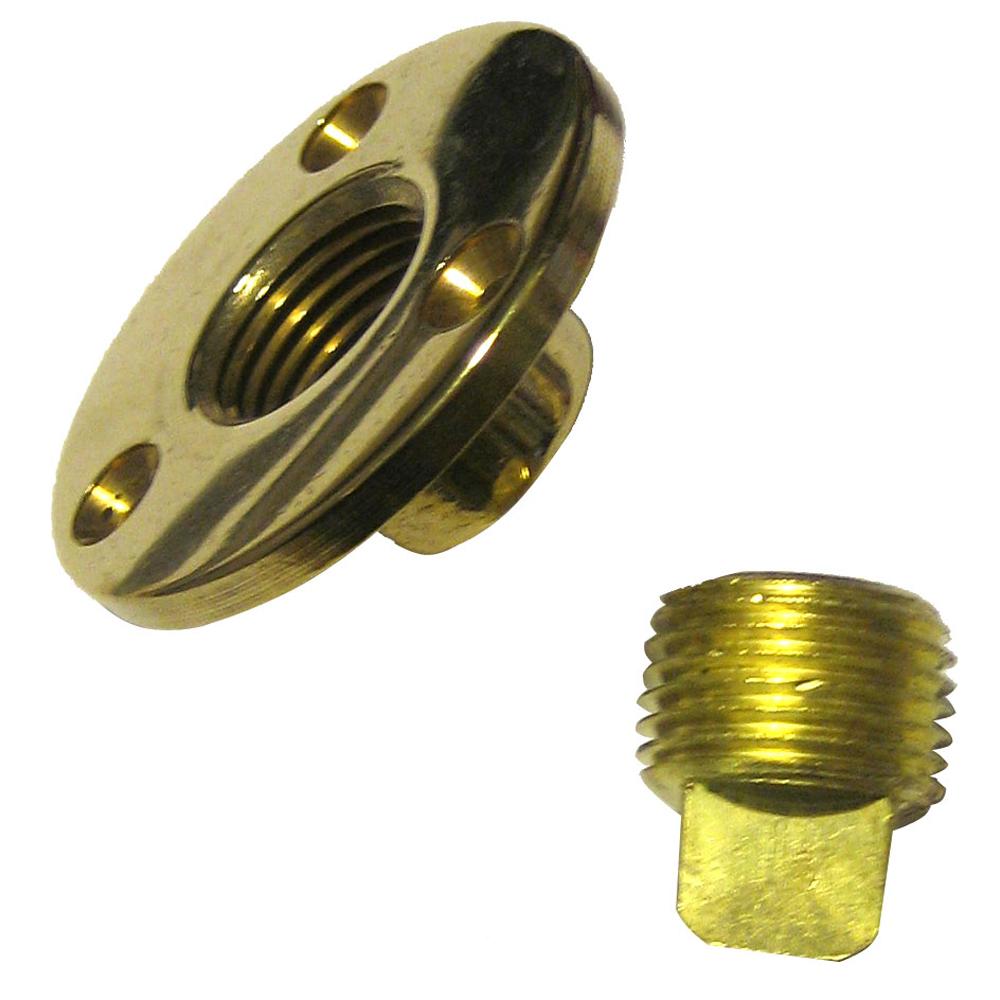 PERKO 0714DP1PLB GARBOARD DRAIN & DRAIN PLUG ASSY CAST BRONZE/BRASS - The Twister Group Tools product