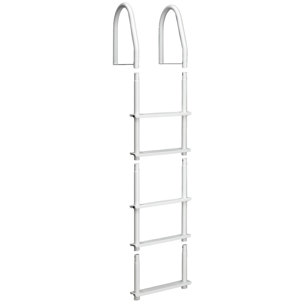DOCK EDGE 2105-F FIXED 5 STEP LADDER BIGHT WHITE GALVALUME - High quality product image showing DOCK EDGE 2105-F FIXED 5 STEP LADDER BIGHT WHITE GALVALUME details and features