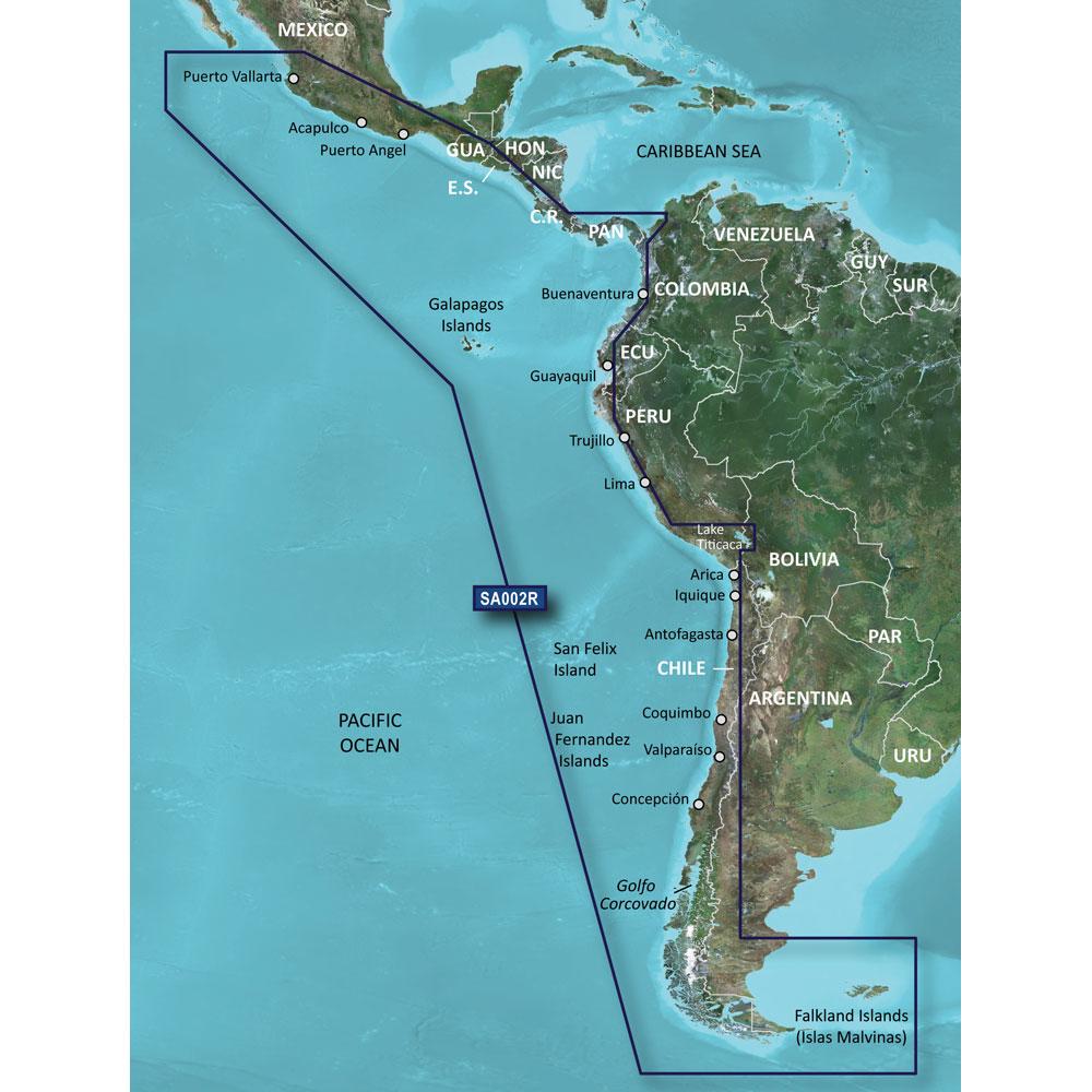 GARMIN 010-C1063-20 BLUECHART G2 HD - HXSA002R - SOUTH AMERICA WEST COAST - MICROSD/SD - The Twister Group Tools product