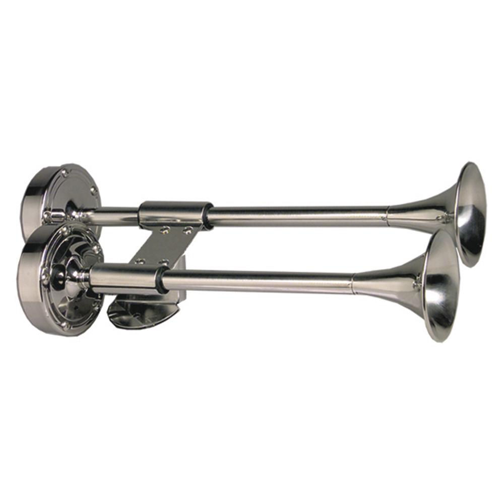 SCHMITT & ONGARO 10012 ONGARO DELUXE SS SHORTY DUAL TRUMPET HORN - 12V - The Twister Group Tools product