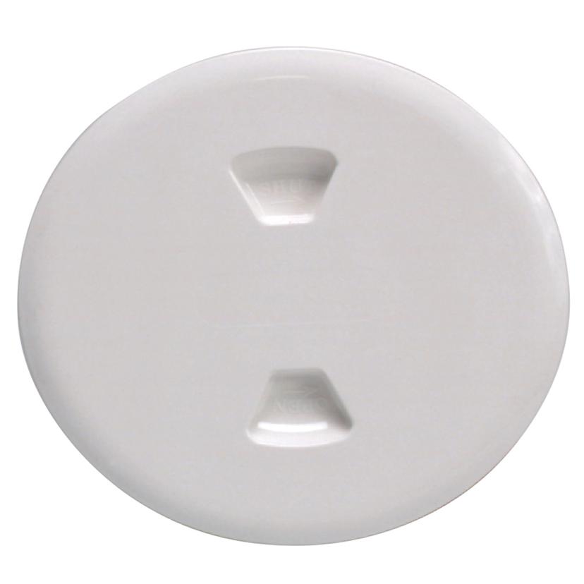 BECKSON DP50-W 5 INCH TWIST OUT DECK PLATE WHITE 5.5 INCH CUTOUT
