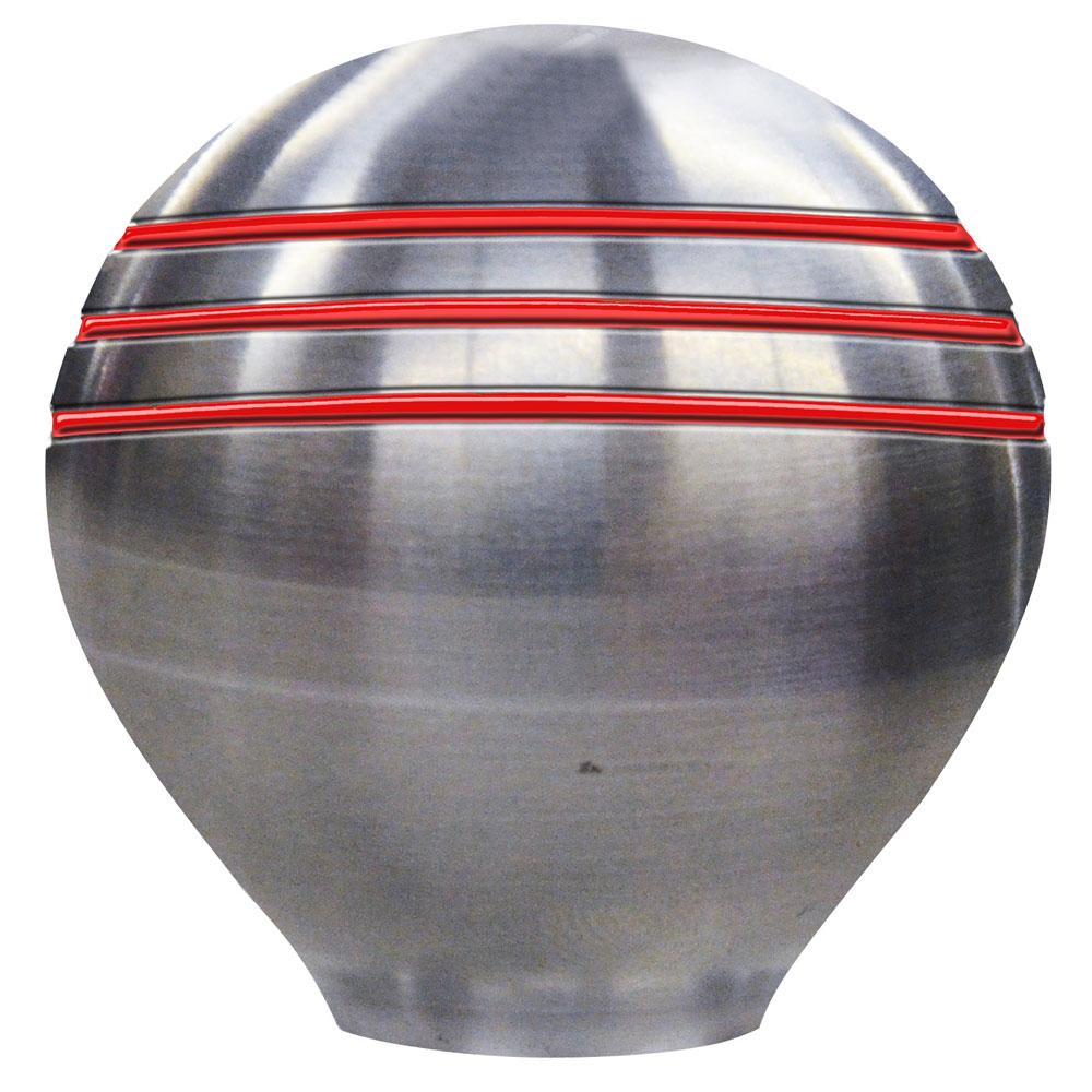 SCHMITT & ONGARO 50020 ONGARO THROTTLE KNOB RED 1.5 INCH GROOVED - High quality product image showing SCHMITT & ONGARO 50020 ONGARO THROTTLE KNOB RED 1.5 INCH GROOVED details and features