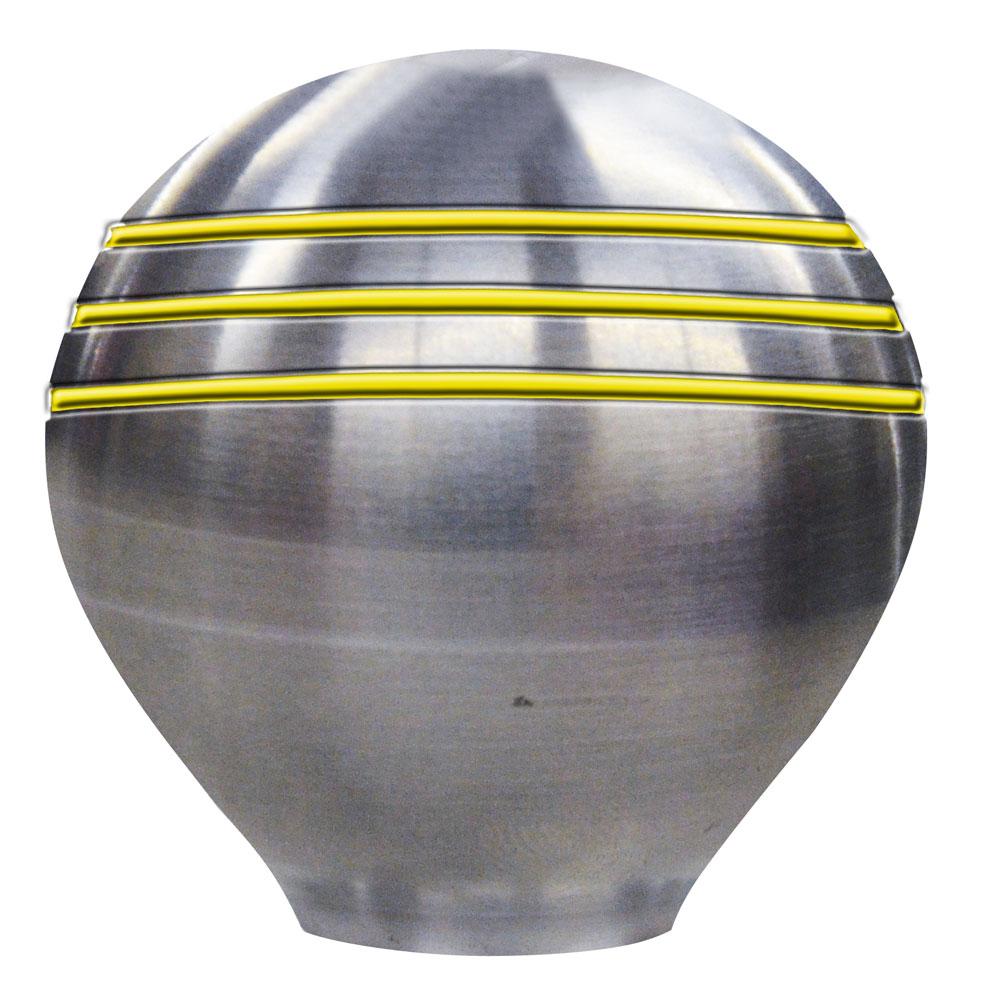 SCHMITT & ONGARO 50025 ONGARO THROTTLE KNOB GOLD 1.5 INCH GROOVED - High quality product image showing SCHMITT & ONGARO 50025 ONGARO THROTTLE KNOB GOLD 1.5 INCH GROOVED details and features