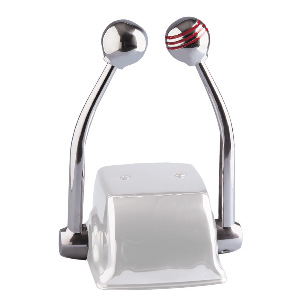 SCHMITT & ONGARO 50050 ONGARO STANDARD CONTROL ARM SET WITH RED THROTTLE KNOB & PLAIN SHIFT KNOB - High quality product image showing SCHMITT & ONGARO 50050 ONGARO STANDARD CONTROL ARM SET WITH RED THROTTLE KNOB & PLAIN SHIFT KNOB details and features