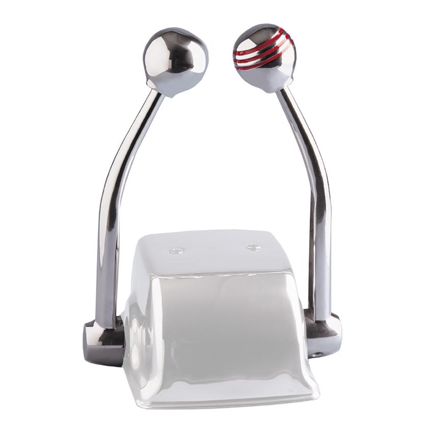 SCHMITT & ONGARO 50050 ONGARO STANDARD CONTROL ARM SET WITH RED THROTTLE KNOB & PLAIN SHIFT KNOB