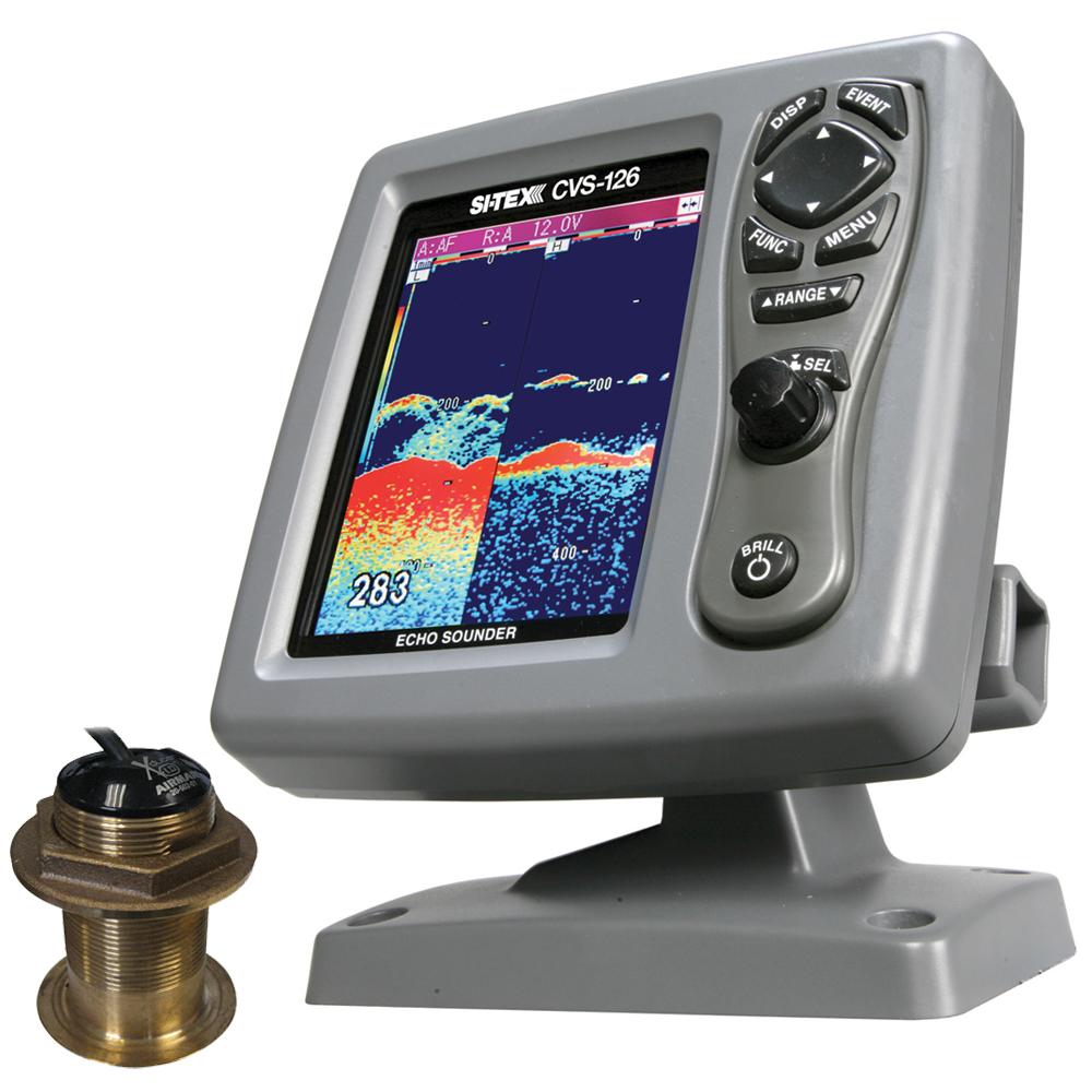 SI-TEX CVS-1266020 CVS-126 DUAL FREQUENCY COLOR ECHO SOUNDER WITH B60 20° TRANSDUCER B-60-20-CX - High quality product image showing SI-TEX CVS-1266020 CVS-126 DUAL FREQUENCY COLOR ECHO SOUNDER WITH B60 20° TRANSDUCER B-60-20-CX details and features