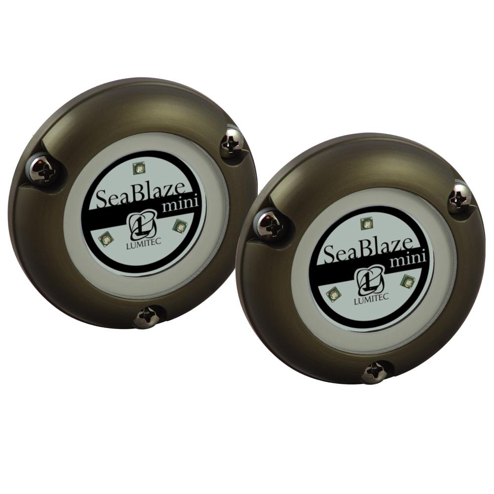 LUMITEC 101245 SEABLAZE MINI UNDERWATER LIGHT - PAIR - BRUSHED FINISH - WHITE NON DIMMING - The Twister Group Tools product