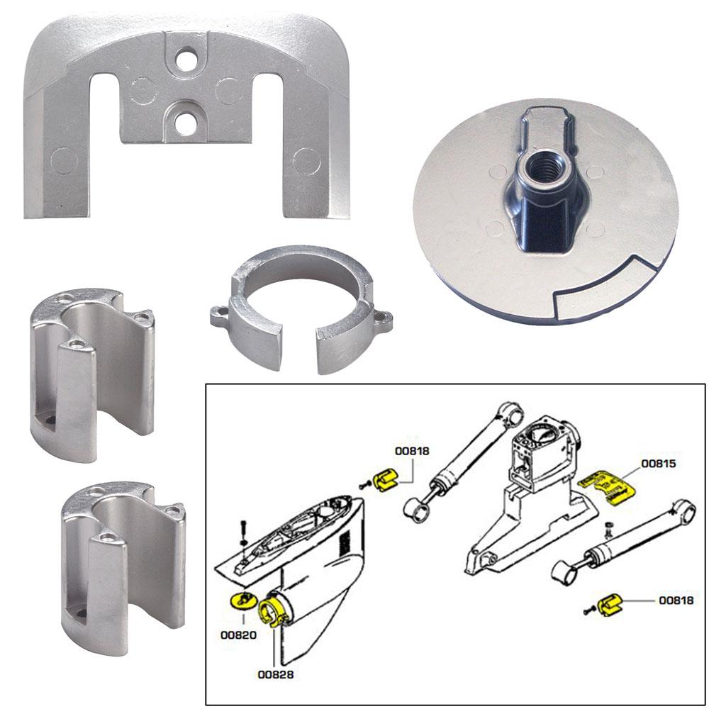 TECNOSEAL 20803 ANODE KIT WITH HARDWARE - MERCURY BRAVO 1 - ZINC - The Twister Group Tools product