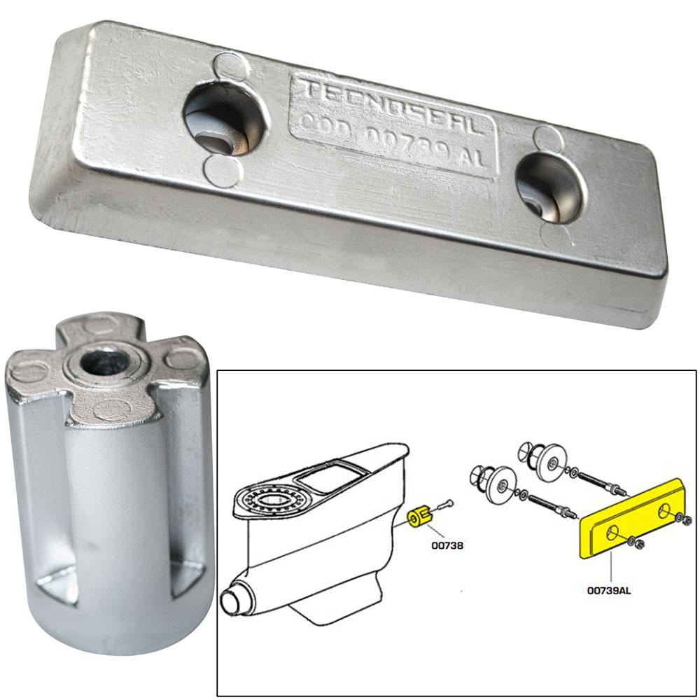 TECNOSEAL 20715 ANODE KIT WITH HARDWARE - VOLVO IPS - ZINC/ALUMINUM - The Twister Group Tools product