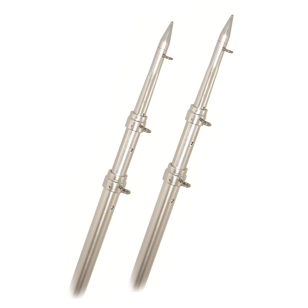 RUPP A0-1800-TEL TOP GUN TELESCOPING OUTRIGGER POLES - ALUMINUM/SILVER - 18 - High quality product image showing RUPP A0-1800-TEL TOP GUN TELESCOPING OUTRIGGER POLES - ALUMINUM/SILVER - 18 details and features