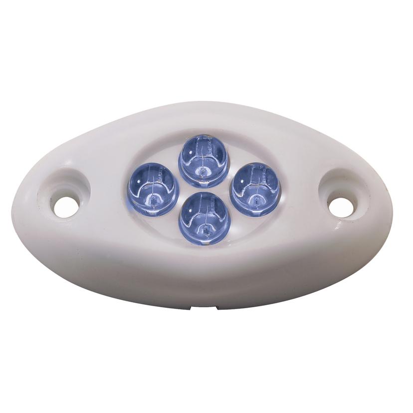 INNOVATIVE LIGHTING 004-2100-7 COURTESY LIGHT - 4 LED SURFACE MOUNT - BLUE LED/WHITE CASE