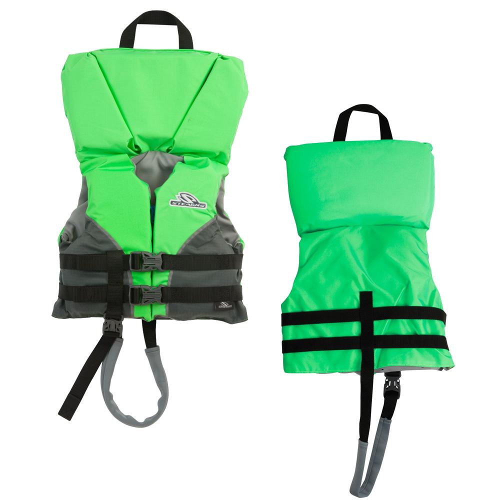 STEARNS 2000013194 INFANT HEADS-UP NYLON VEST LIFE JACKET - UP TO 30LBS - GREEN - High quality product image showing STEARNS 2000013194 INFANT HEADS-UP NYLON VEST LIFE JACKET - UP TO 30LBS - GREEN details and features