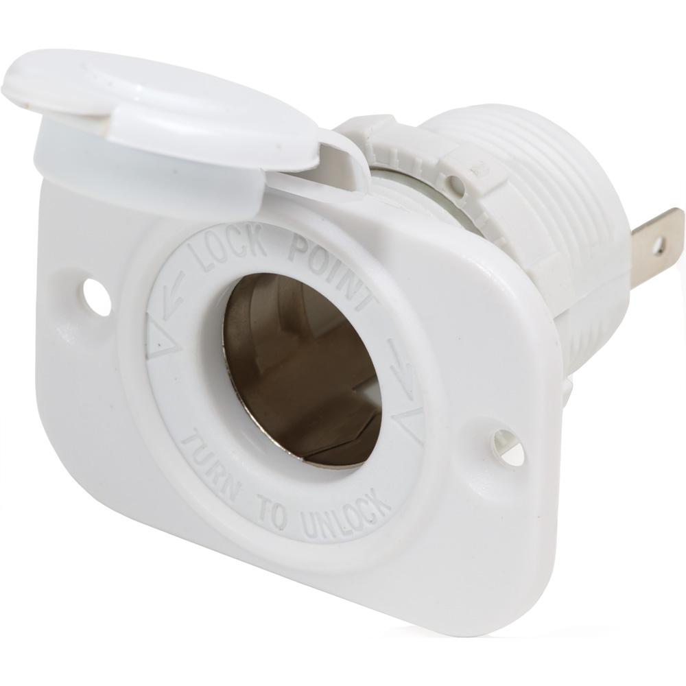 BLUE SEA 1011200 12 VOLT DASH SOCKET - WHITE - High quality product image showing BLUE SEA 1011200 12 VOLT DASH SOCKET - WHITE details and features