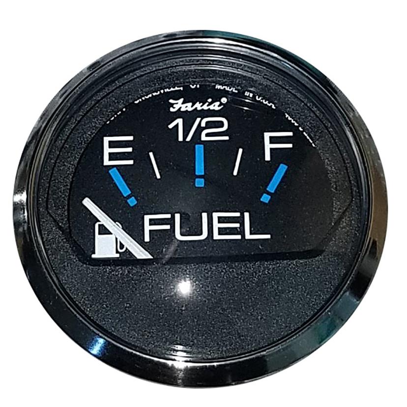 FARIA 13701 CHESAPEAKE BLACK SS 2 INCH FUEL LEVEL GAUGE (E-1/2-F)