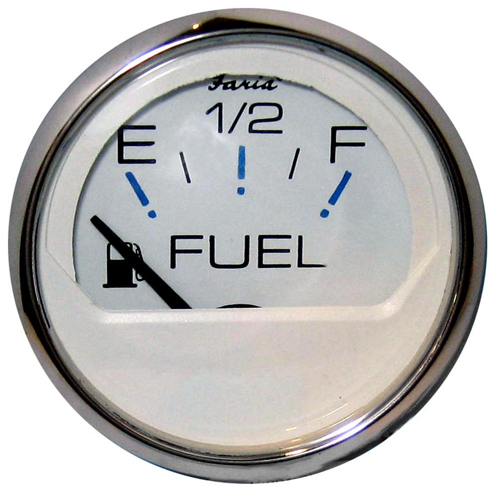 FARIA 13801 CHESAPEAKE WHITE SS 2 INCH FUEL LEVEL GAUGE (E-1/2-F) - The Twister Group Tools product