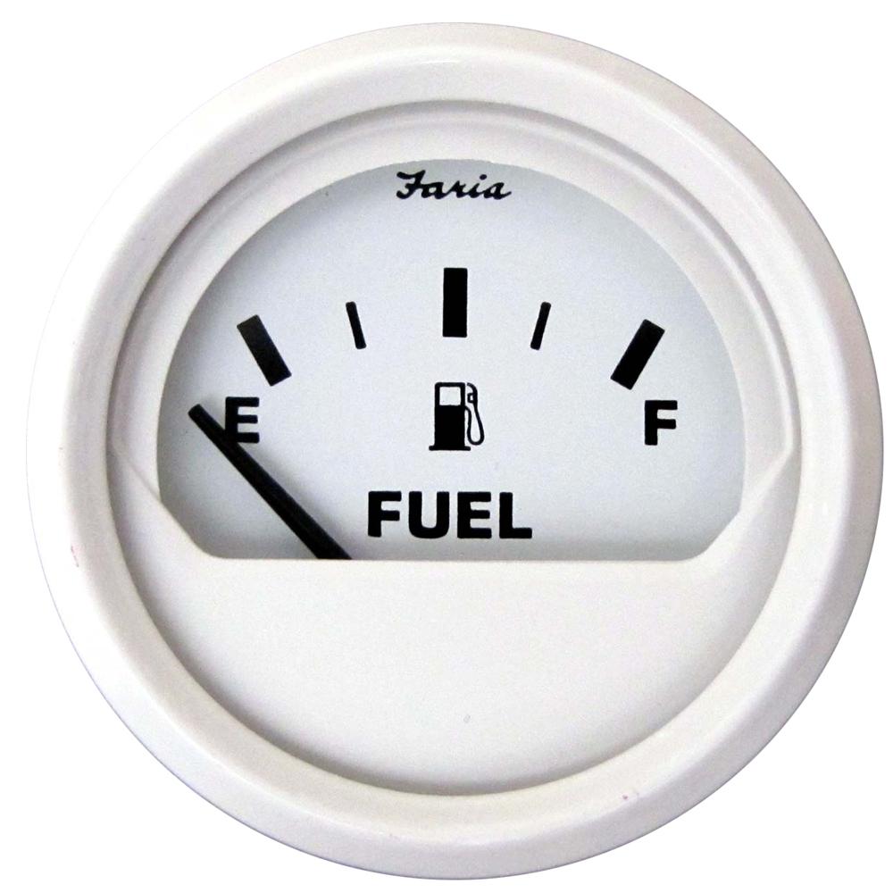 FARIA 13101 DRESS WHITE 2 INCH FUEL LEVEL GAUGE (E-1/2-F) - High quality product image showing FARIA 13101 DRESS WHITE 2 INCH FUEL LEVEL GAUGE (E-1/2-F) details and features