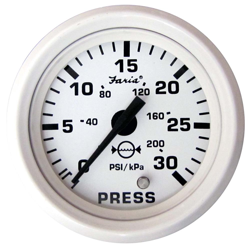 FARIA 13108 DRESS WHITE 2 INCH WATER PRESSURE GAUGE KIT 30PSI - The Twister Group Tools product