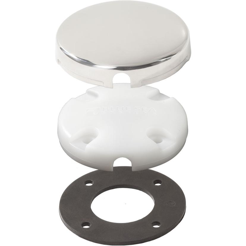 BLUE SEA 1007100 SIDE ENTRY CABLECLAM WITH STAINLESS STEEL DRESS CAP