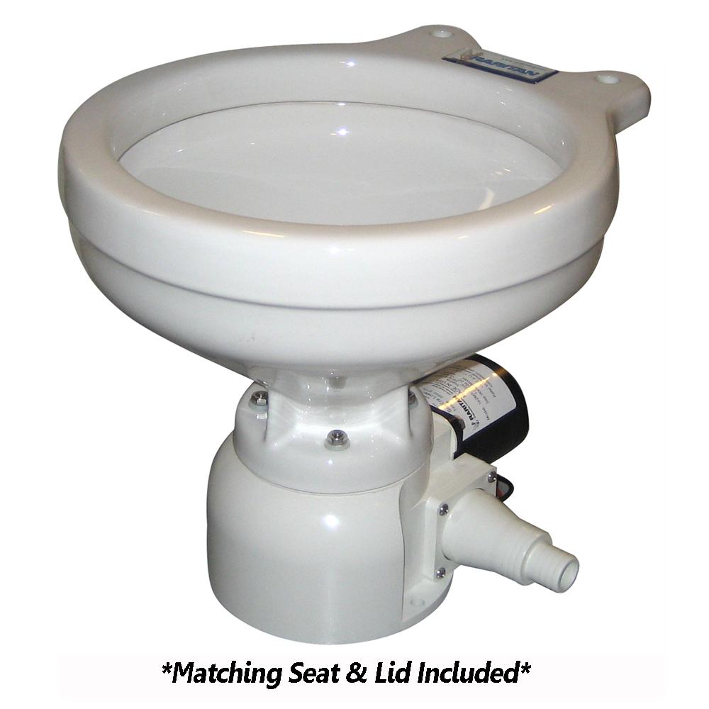 RARITAN 162MR012 SEA ERA MARINE SIZE TOILET - REMOTE/PUMP - 0° & 90° DISCHARGE - SMART SWITCH - 12V - WHITE - The Twister Group Tools product