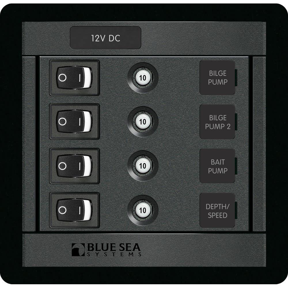BLUE SEA 1455 4 POSITION SWITCH CLB SQUARE - High quality product image showing BLUE SEA 1455 4 POSITION SWITCH CLB SQUARE details and features