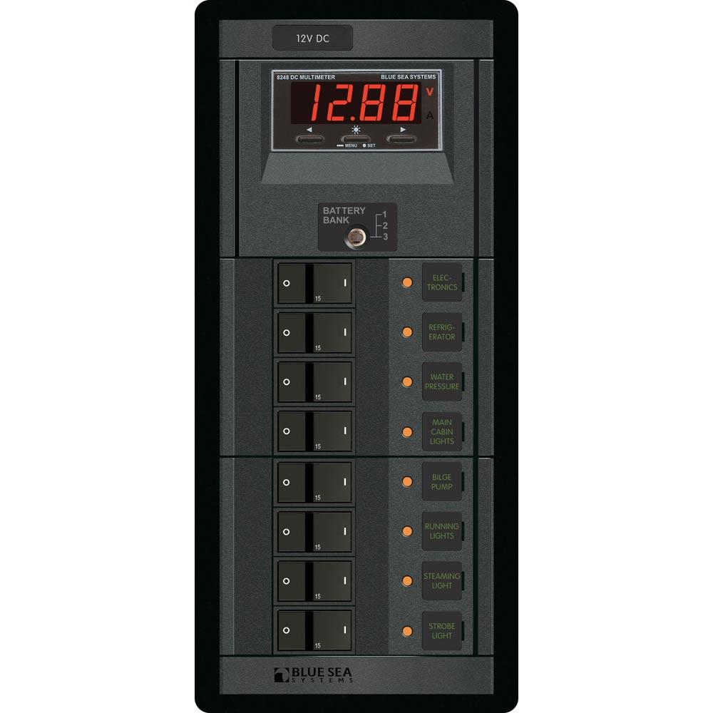 BLUE SEA 1227 12V DC 8 POSITION W/DIGITAL METER - High quality product image showing BLUE SEA 1227 12V DC 8 POSITION W/DIGITAL METER details and features