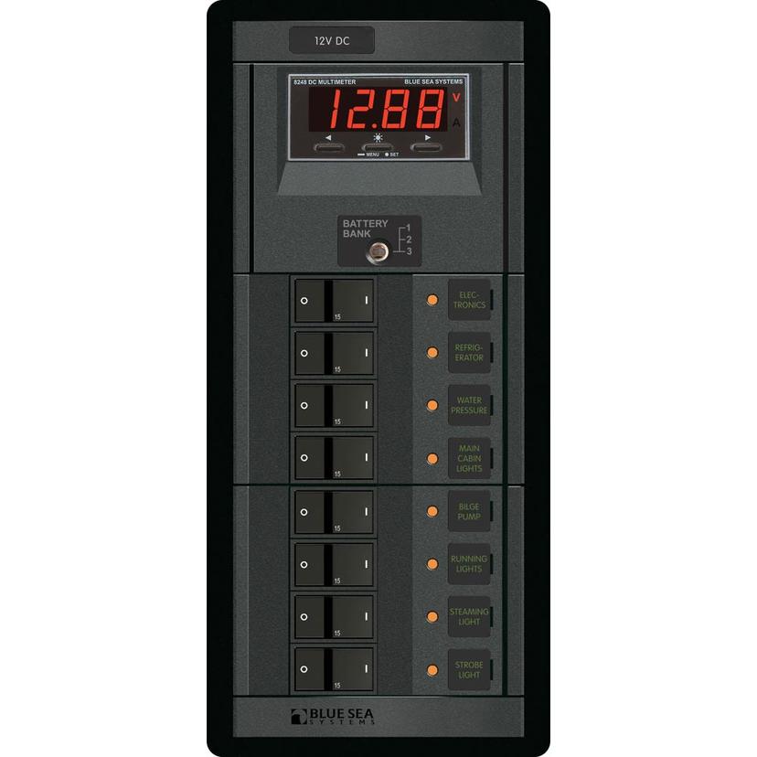 BLUE SEA 1227 12V DC 8 POSITION W/DIGITAL METER
