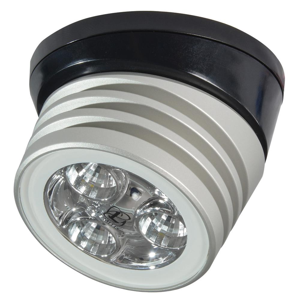 LUMITEC 101326 ZEPHYR LED SPREADER/DECK LIGHT -BRUSHED, BLACK BASE - WHITE NON-DIMMING - High quality product image showing LUMITEC 101326 ZEPHYR LED SPREADER/DECK LIGHT -BRUSHED, BLACK BASE - WHITE NON-DIMMING details and features