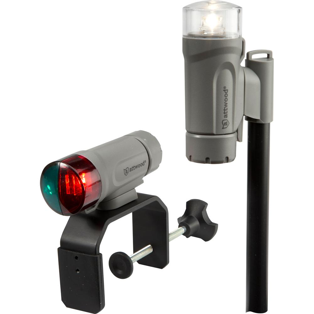 ATTWOOD 14190-7 CLAMP-ON PORTABLE LED LIGHT KIT - MARINE GRAY - High quality product image showing ATTWOOD 14190-7 CLAMP-ON PORTABLE LED LIGHT KIT - MARINE GRAY details and features