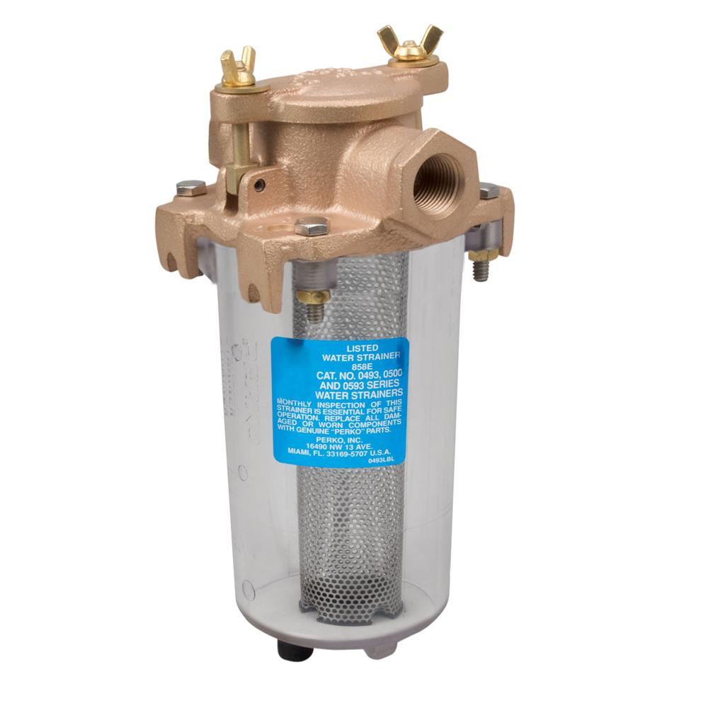 PERKO 0443005PLB LIGHTWEIGHT INTAKE WATER STRAINER - CLEAR BODY - 3/4 INCH PIPE SIZE - High quality product image showing PERKO 0443005PLB LIGHTWEIGHT INTAKE WATER STRAINER - CLEAR BODY - 3/4 INCH PIPE SIZE details and features