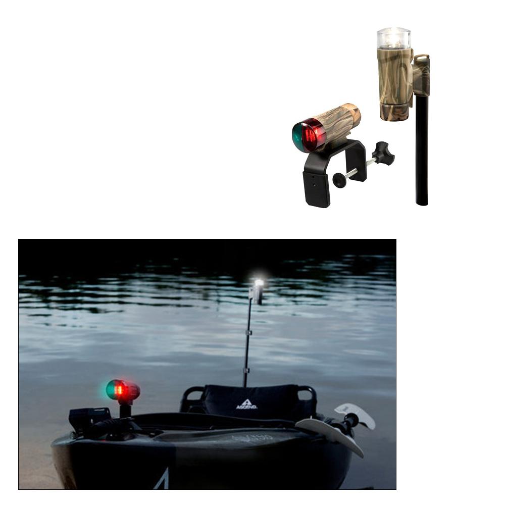 ATTWOOD 14195-7 PADDLESPORT PORTABLE NAVIGATION LIGHT KIT - C-CLAMP, SCREW DOWN OR ADHESIVE PAD - REALTREE MAX-4 CAMO - The Twister Group Tools product