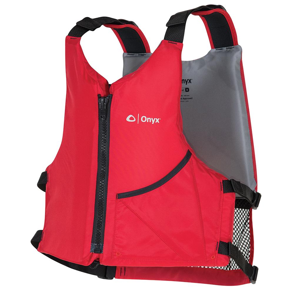 ONYX 121900-100-004-17 UNIVERSAL PADDLE VEST - ADULT UNIVERSAL - RED - High quality product image showing ONYX 121900-100-004-17 UNIVERSAL PADDLE VEST - ADULT UNIVERSAL - RED details and features