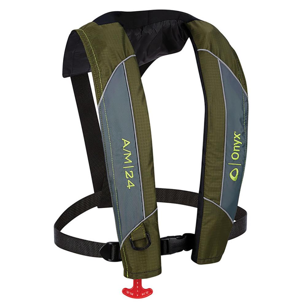ONYX 132000-400-004-18 A/M-24 AUTOMATIC/MANUAL INFLATABLE PFD LIFE JACKET - GREEN - The Twister Group Tools product