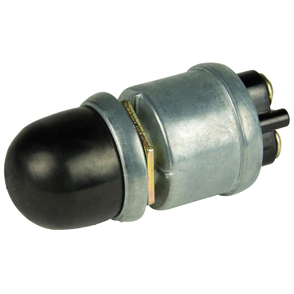BEP 1001508 2-POSITION SPST HEAVY-DUTY PUSH BUTTON SWITCH WITH COVER - OFF/(ON) - 35 AMP - High quality product image showing BEP 1001508 2-POSITION SPST HEAVY-DUTY PUSH BUTTON SWITCH WITH COVER - OFF/(ON) - 35 AMP details and features
