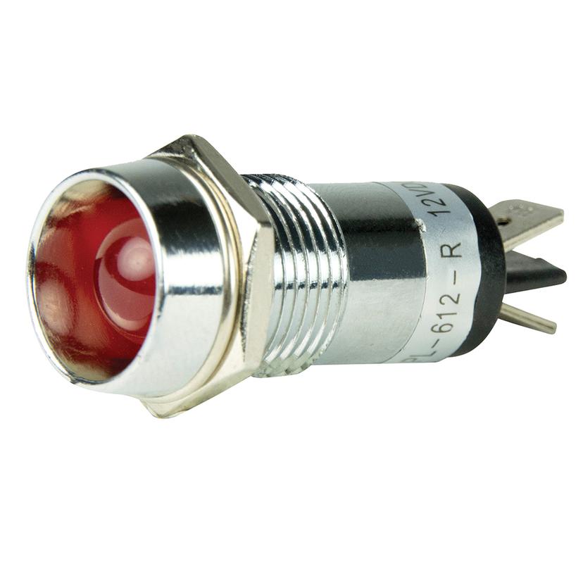 BEP 1001104 LED PILOT INDICATOR LIGHT - 12V - RED