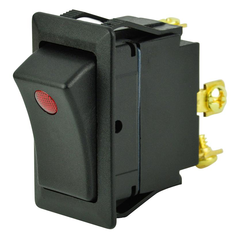 BEP 1001708 SPST ROCKER SWITCH - 1-LED - 12V - ON/OFF