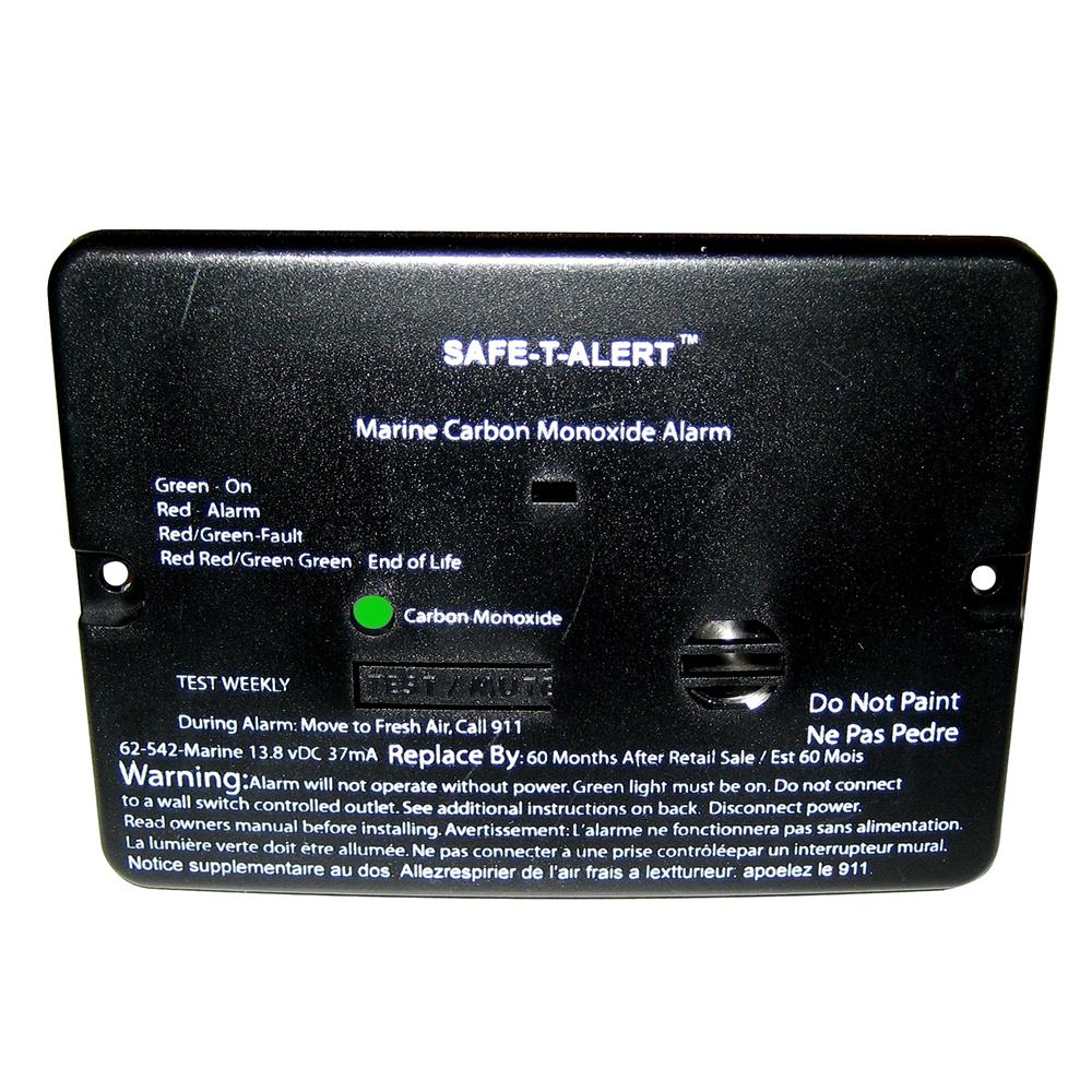 SAFE-T-ALERT 62-542-MARINE-BL 62 SERIES CARBON MONOXIDE ALARM - 12V - 62-542-MARINE - FLUSH MOUNT - BLACK - High quality product image showing SAFE-T-ALERT 62-542-MARINE-BL 62 SERIES CARBON MONOXIDE ALARM - 12V - 62-542-MARINE - FLUSH MOUNT - BLACK details and features