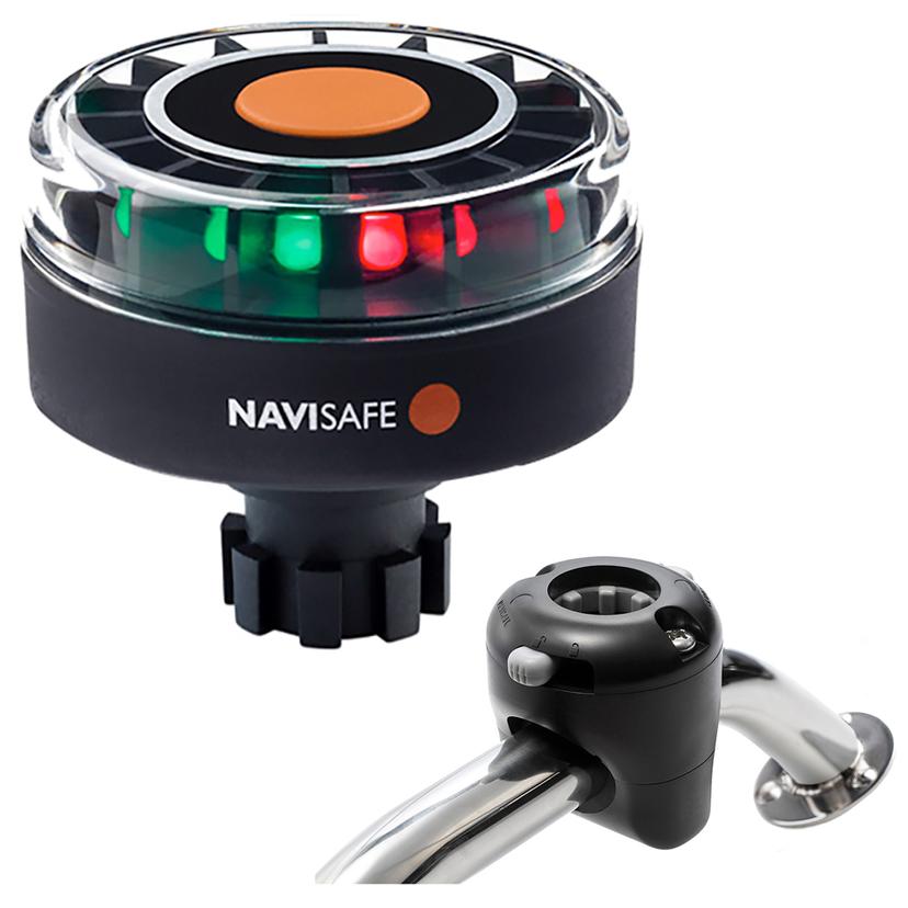 NAVISAFE 342KIT NAVILIGHT TRICOLOR 2NM WITH NAVIBOLT BASE & RAIL MOUNT - BLACK