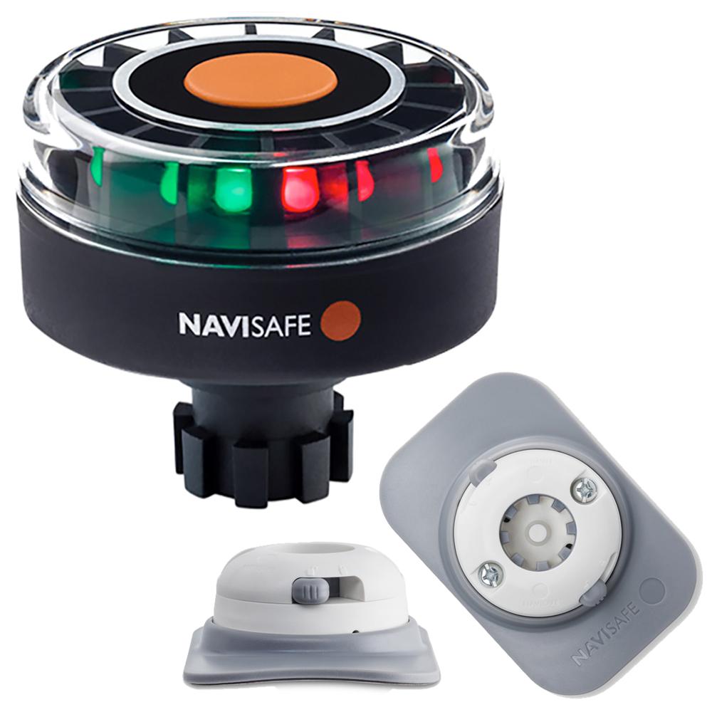 NAVISAFE 342KIT4 NAVILIGHT TRICOLOR 2NM WITH NAVIBOLT BASE & RIB MOUNT - WHITE - High quality product image showing NAVISAFE 342KIT4 NAVILIGHT TRICOLOR 2NM WITH NAVIBOLT BASE & RIB MOUNT - WHITE details and features