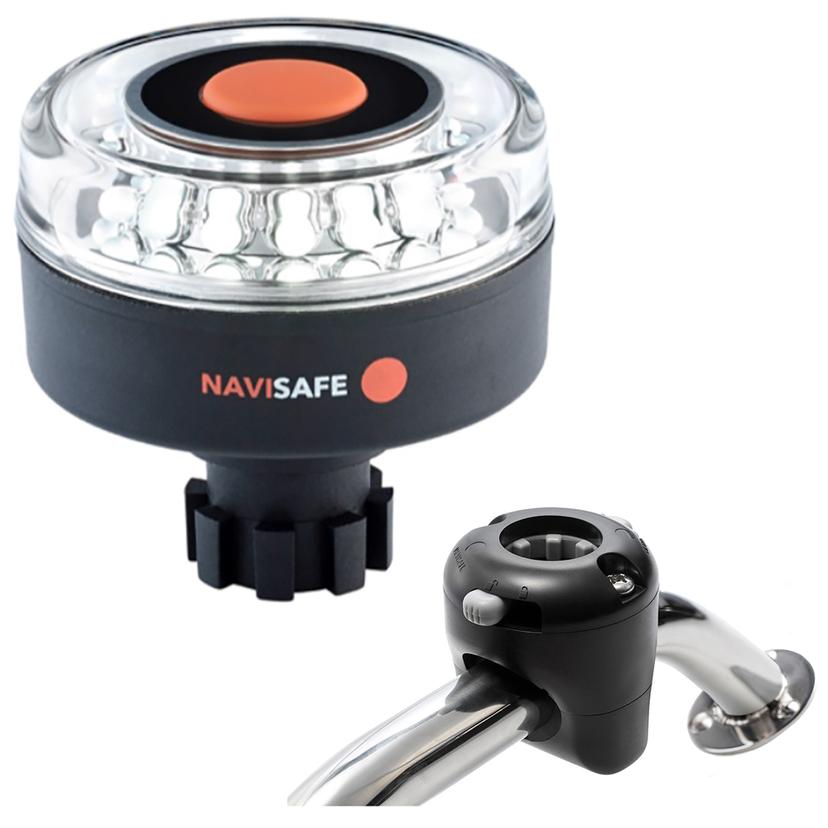 NAVISAFE 042KIT NAVILIGHT 360 DEGREE 2NM WITH NAVIBOLT BASE & RAIL MOUNT - BLACK