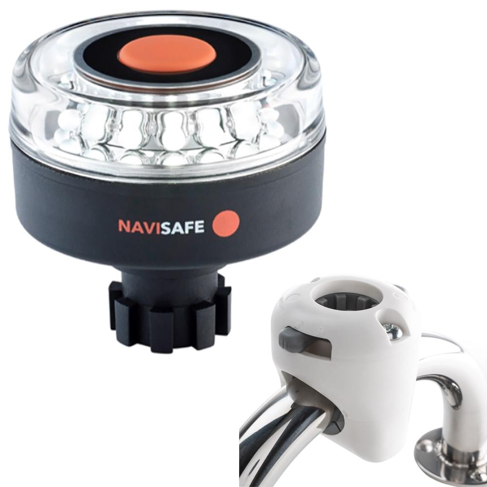 NAVISAFE 042KIT3 NAVILIGHT 360 DEGREE 2NM WITH NAVIBOLT BASE & RAIL MOUNT - WHITE - The Twister Group Tools product