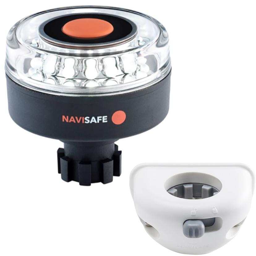 NAVISAFE 042KIT6 NAVILIGHT 360 DEGREE 2NM WITH NAVIBOLT BASE & VERTICAL MOUNT - WHITE