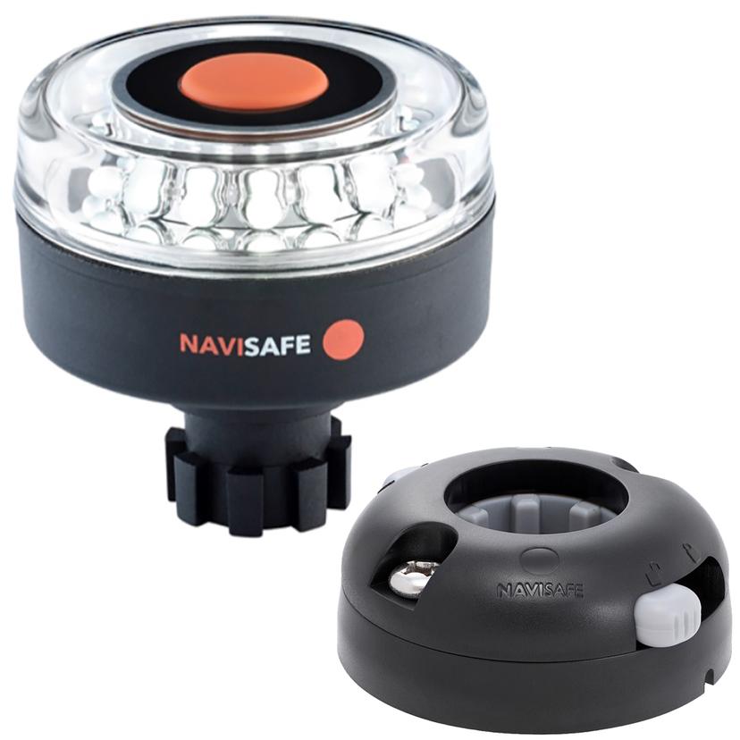 NAVISAFE 042KIT7 NAVILIGHT 360 DEGREE 2NM WITH NAVIBOLT BASE & HORIZONTAL MOUNT - BLACK