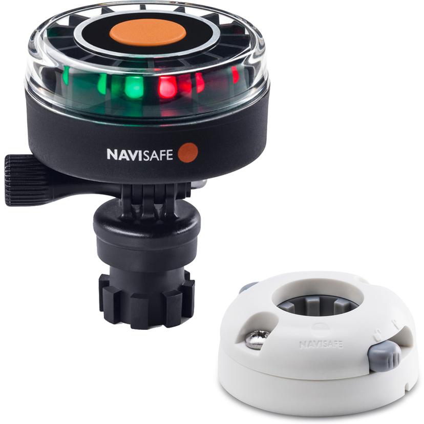 NAVISAFE 340KIT5 NAVILIGHT 2NM TRICOLOR WITH NAVIMOUNT BASE & HORIZONTAL MOUNT - WHITE