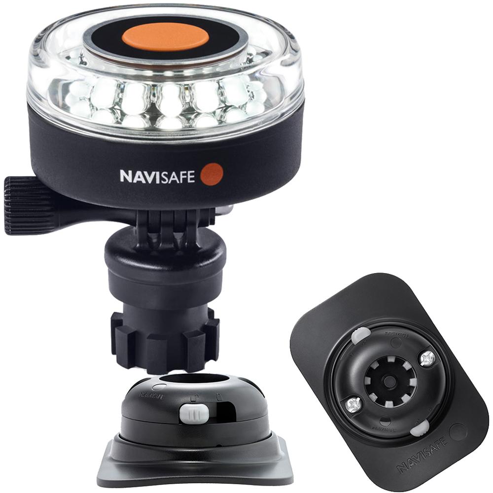 NAVISAFE 040KIT2 NAVILIGHT 360 DEGREE 2NM WHITE WITH NAVIMOUNT BASE & RIB MOUNT - BLACK - The Twister Group Tools product