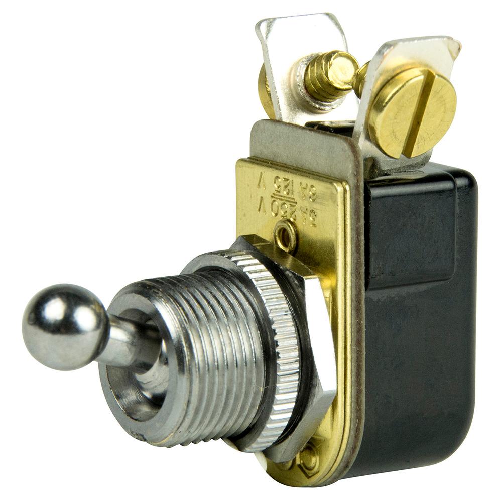BEP 1002022 SPST CHROME PLATED TOGGLE SWITCH - 3/8 INCH BALL HANDLE - OFF/ON - The Twister Group Tools product