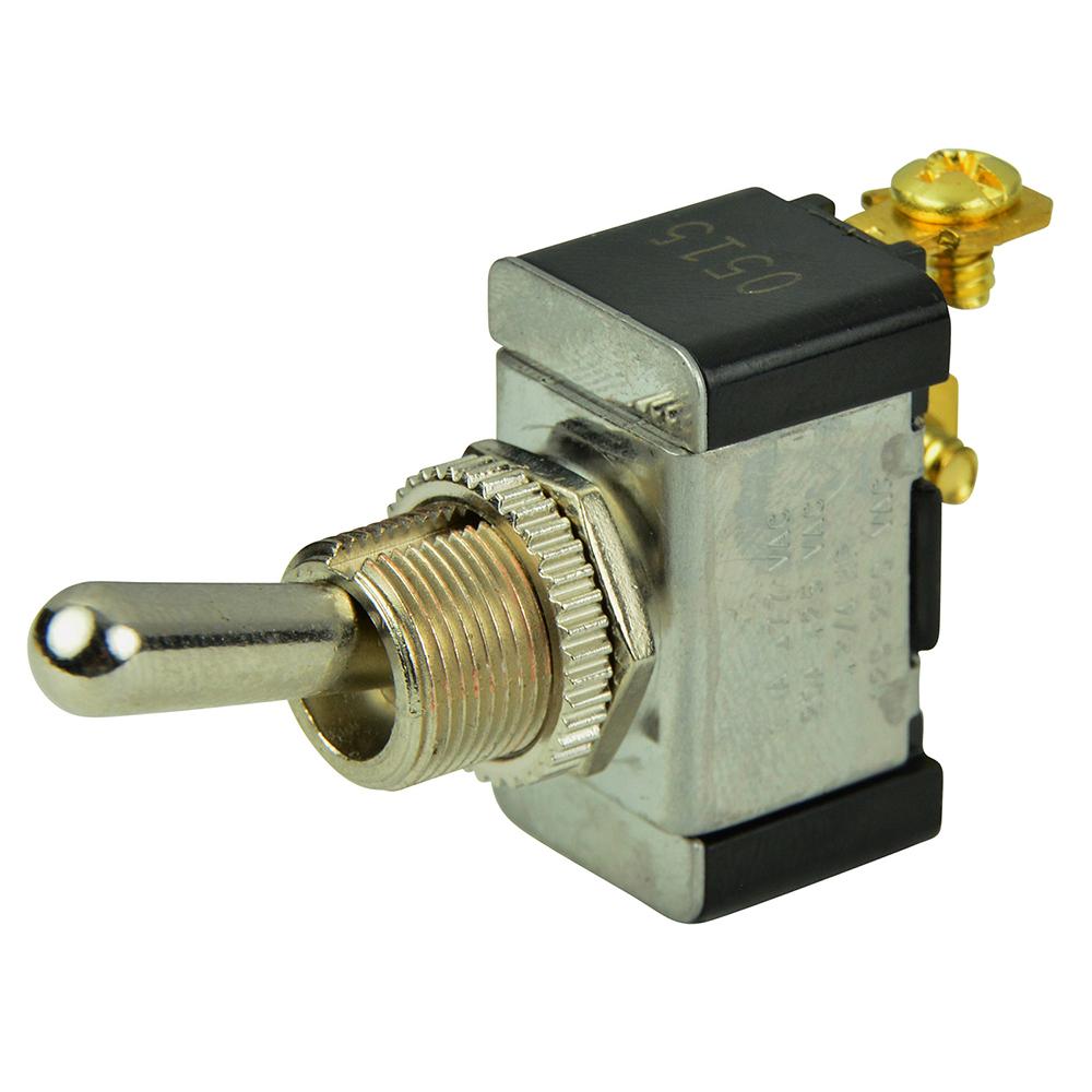 BEP 1002002 SPST CHROME PLATED TOGGLE SWITCH -OFF/(ON) - High quality product image showing BEP 1002002 SPST CHROME PLATED TOGGLE SWITCH -OFF/(ON) details and features