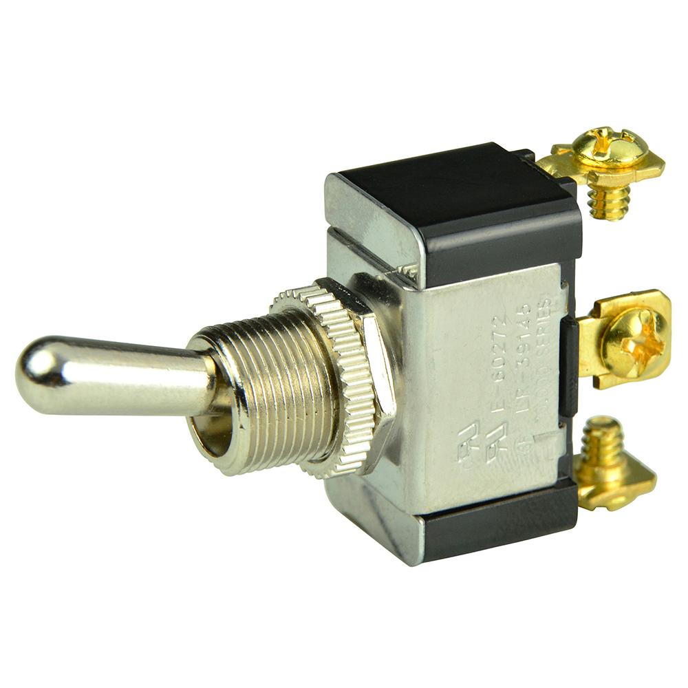 BEP 1002015 SPDT CHROME PLATED TOGGLE SWITCH - ON/OFF/(ON) - The Twister Group Tools product