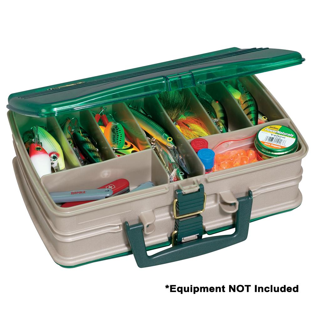 PLANO 112000 DOUBLE-SIDED 20-COMPARTMENT SATCHEL - SANDSTONE/GREEN - The Twister Group Tools product